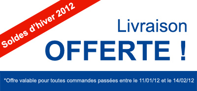 Livraison offerte pour toutes commandes pass�es entre le 11/01/12 et le 14/02/12