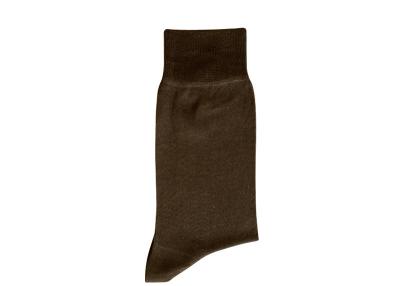 Chaussettes 100% fil d'�cosse coloris taupe