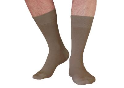 Chaussettes 100% fil d'�cosse coloris beige