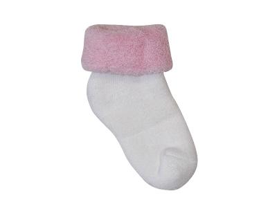 Chaussettes bouclette Bicolore coloris rose