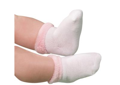 Chaussettes bouclette Bicolore coloris rose