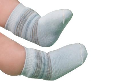 Chaussettes bouclette ray�e