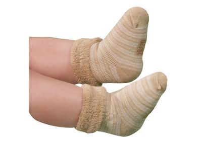 Chaussettes bouclette rayures milleraies