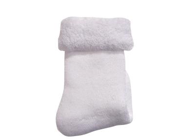 Chaussettes bouclette unie coloris blanc