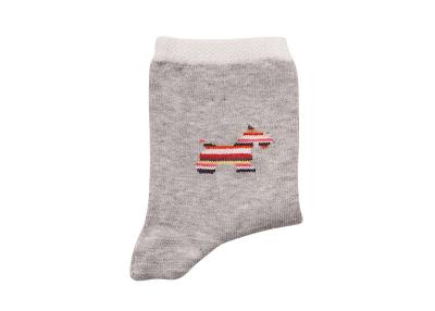 Chaussettes chien ray� coloris gris