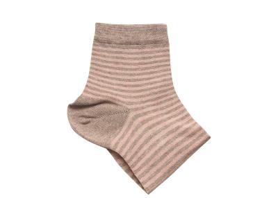 Chaussettes chin�e ray�e coloris taupe / rose