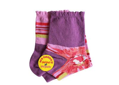 Chaussettes Floricole coloris violet