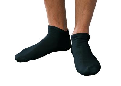 Chaussettes invisible unie coton BIO coloris noir