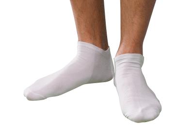 Chaussettes invisible unie coton BIO coloris blanc