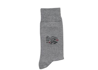 Chaussettes petits g�om�triques coloris gris