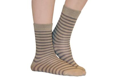 Chaussettes ray�e coloris marron