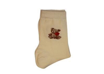 Chaussettes Ours Coeur coloris Ecru